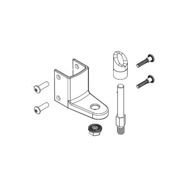 Bradley Bradley Metal Toilet Partition Bottom Hinge Kit, Zamak, Baked Enamel - HDWT-T110 HDWT-T110 - main